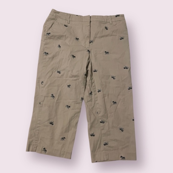 Zebra Animal Capri Crop Cropped Hipster Hippie Artsy Classy Boho Bohemian Pants - Picture 1 of 5